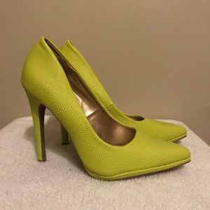 Lime green heels